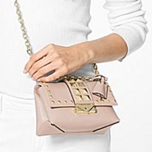 NWT Michael Kors Extra Small Cece Chain Studded Crossbody Soft Pink Original Pkg